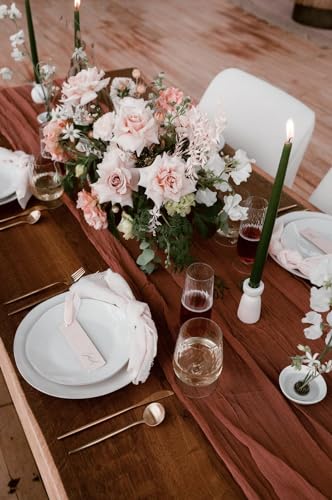 50ft Terracotta Orange Rust Cheesecloth Table Runner