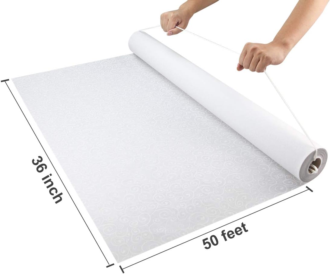 Wedding Aisle Runner 50ft X 3ft White Print