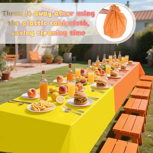 12 Pack Assorted Neon Rainbow Tablecloths