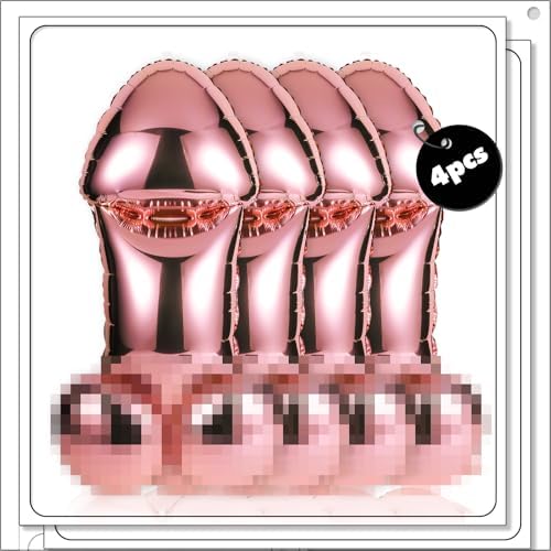 4 Pcs Iridescent Balloons Bachelorette Party Favors Rose Gold