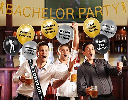 BroSash Bachelor Party Balloons Pack of 16