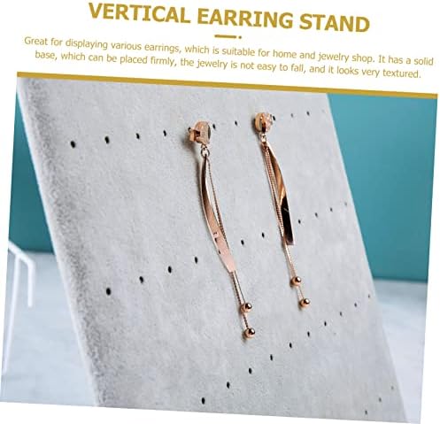 2Pcs Flannelette Earring Holder Display Stand Organizer for Home Jewelry Storage