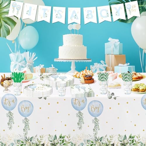 Baby Boy Balloon Party Tablecloth 3 Pack