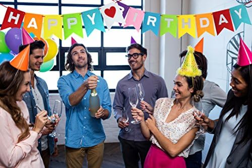 Felt Rainbow Birthday Banner Decor for Kids Party