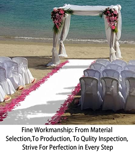 ShinyBeauty White Sequin Sparkle Aisle Runner 3FTx15FT Wedding Decor Carpet for Indoor Outdoor Events Reusable
