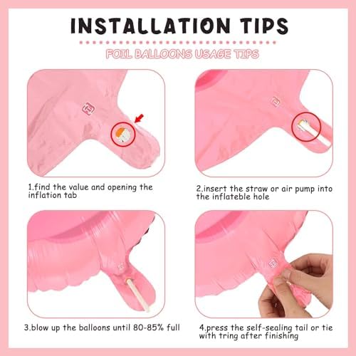 Merrystorm Shes Tying the Knot Foil Balloon Banner Pink Wedding Decorations