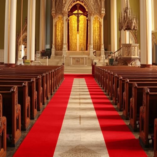 Red Carpet Runner for Party 100 GSM Felt Non-Woven Fabric Runway Carpet for Event