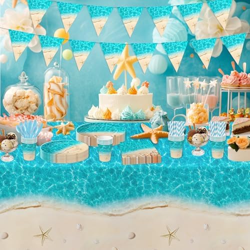 Srua Don Beach Party Tablecloths 3 Pack 55x86 Inches