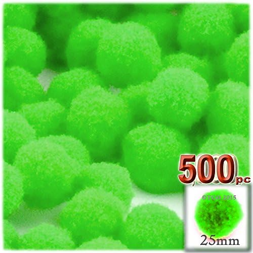 The Crafts Outlet 500-Piece Neon Pink Pom Poms