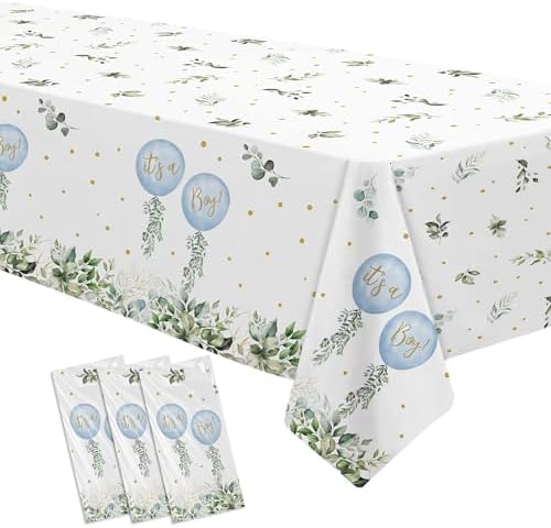 Baby Boy Balloon Party Tablecloth 3 Pack