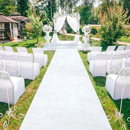 White Velvet Aisle Runner Wedding Ceremony 2x15 FT Decor