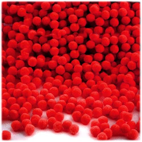 The Crafts Outlet 100 Piece Acrylic Pom Poms for Crafting