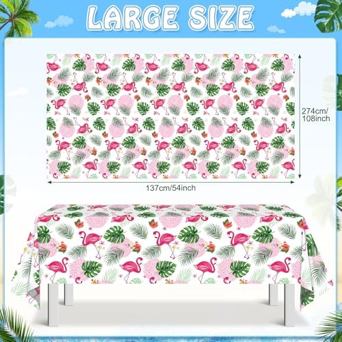 3 Pack Summer Flamingo Tablecloths for Parties