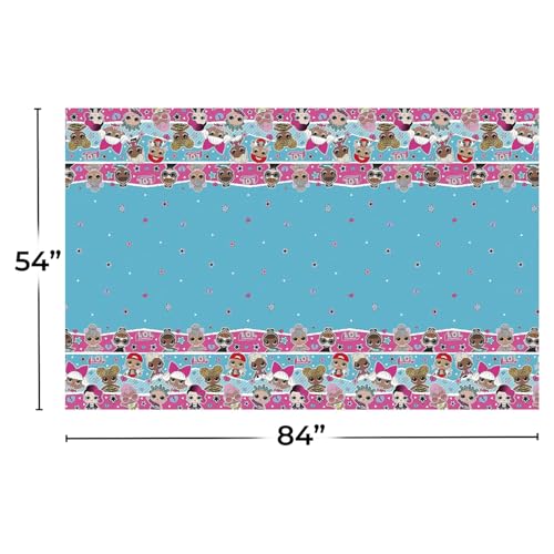 Multicolor LOL Surprise Table Cover - 54x84 Inches 1 Count