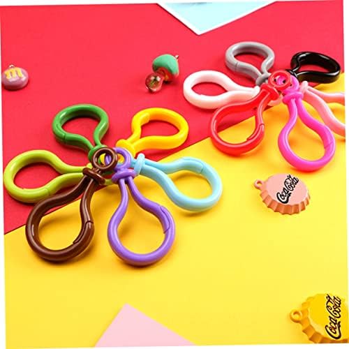 100pcs Acrylic Keyring Hooks Belt Clips for Backpack Pendant Party Favor