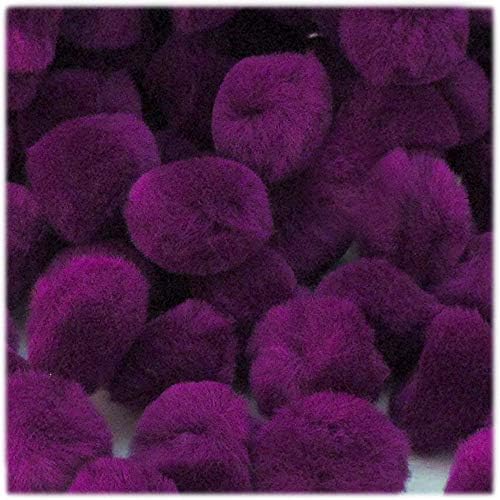 The Crafts Outlet 10-Piece Fuchsia Pom Poms for Decorations