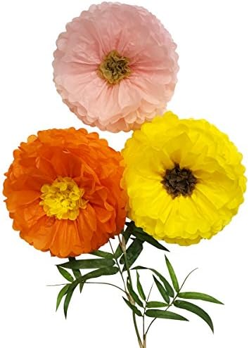 Wrapables Tissue Flower Pom Poms Set of 3 White