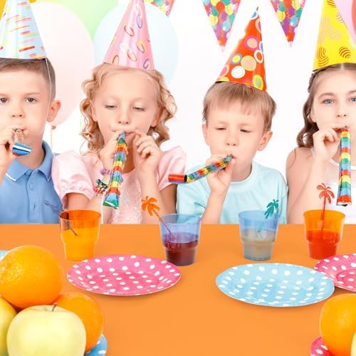 12 Pack Assorted Neon Rainbow Tablecloths