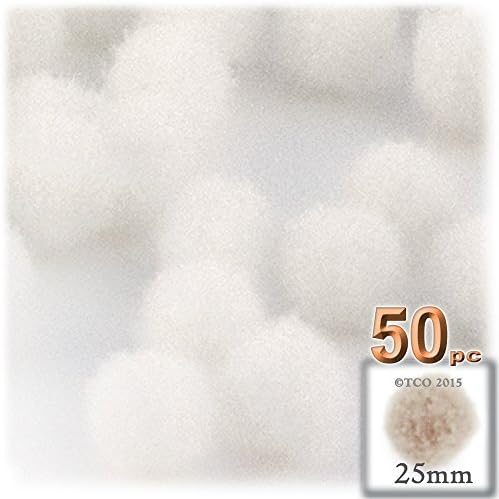 The Crafts Outlet 50-Piece Acrylic Pom Poms Emerald Green