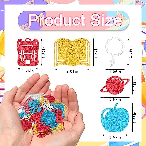 200 Pieces Back to School Confetti for Parties and Decorations