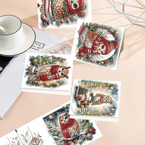 Diamond Painting Greeting Card Set of 6 with Envelopes