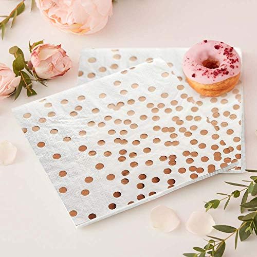 Rose Gold Party Supplies for 50 Guests