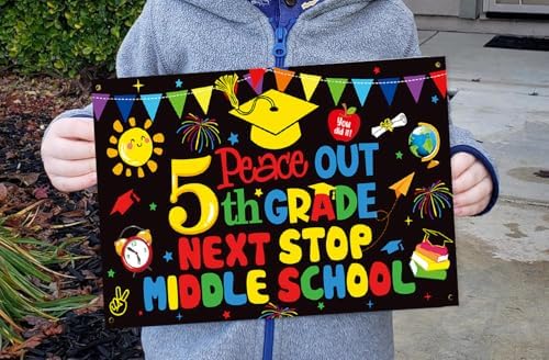 Aisosiks 5th Grade Graduation Yard Sign Banners 2025