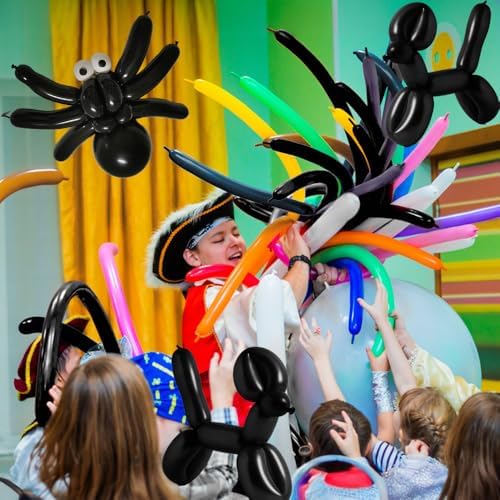 260pcs Black Animal Balloons for Halloween Arch and Party Decorations