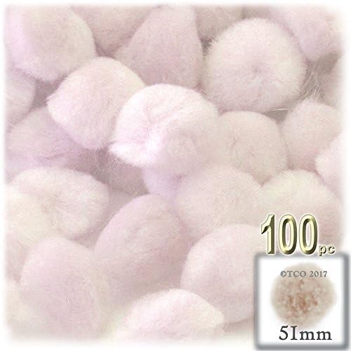 The Crafts Outlet 100 Piece Coffee Brown Pom Poms