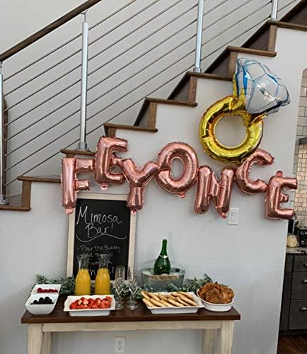 LaVenty Set of 12 Rose Gold Balloons for Bachelorette Party Decor