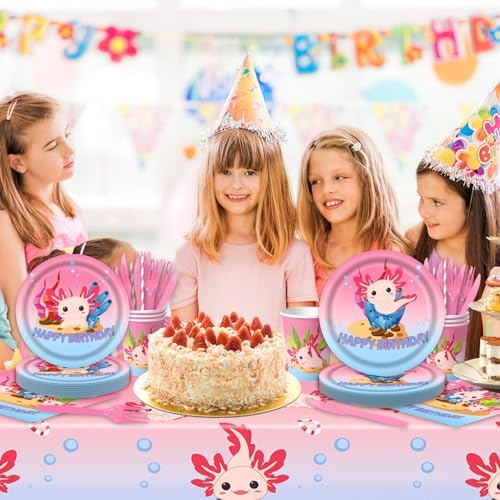 HB DOT 141Pcs Axolotl Theme Party Supplies Set