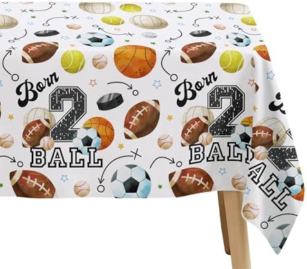 Sports 2nd Birthday Tablecloth Set 3 Pack
