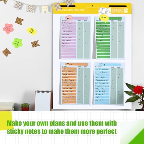 ReliThick 12 Pads Sticky Easel Paper for Teachers