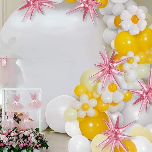 6Pcs Pink Star Balloons Party Decorations