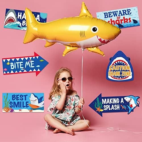 20 Pieces Shark Party Decorations Welcome Signs