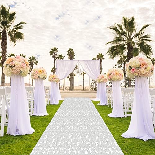 Elegant White Olive Aisle Runner for Wedding Ceremony 3x100ft