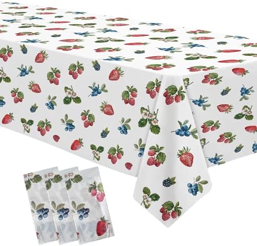 Berry Birthday Tablecloth - 3 Pcs 54in x 108in
