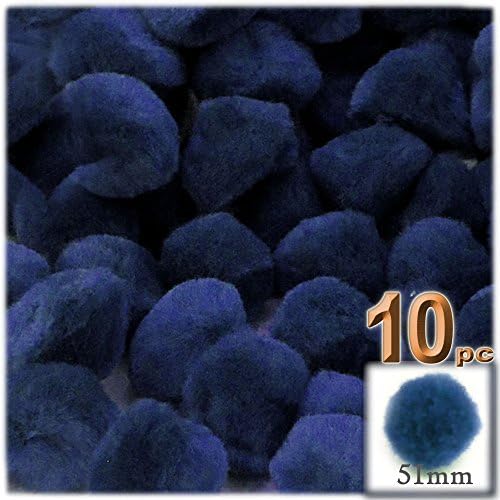 The Crafts Outlet 10-Piece Purple Pom Poms Acrylic 2-Inch Round