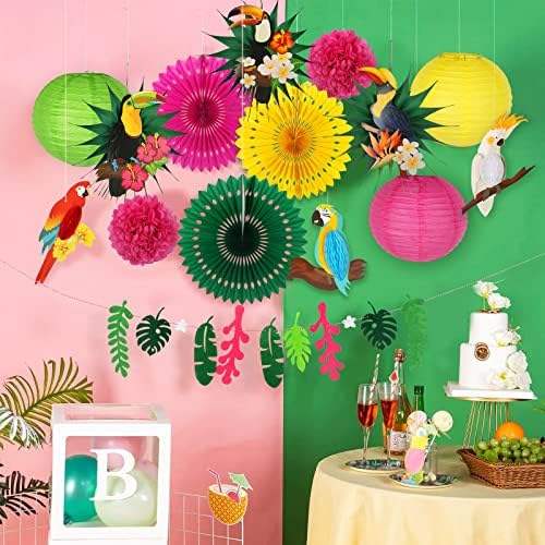 Tropical Birds Toucan Parrot Decorations for Summer Beach Party