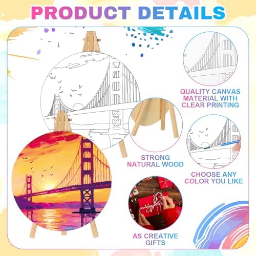 Supervitae 72 Piece Paint and Sip Canvas Kit for Adults