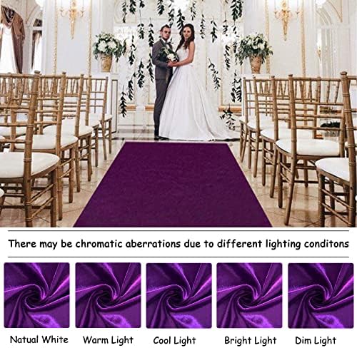 FUHSY Purple Aisle Runner 15FTx2FT Wedding Decor Carpet