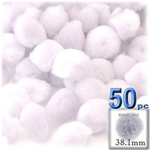 The Crafts Outlet 50 Piece Multi Purpose Pom Poms Turquoise Blue