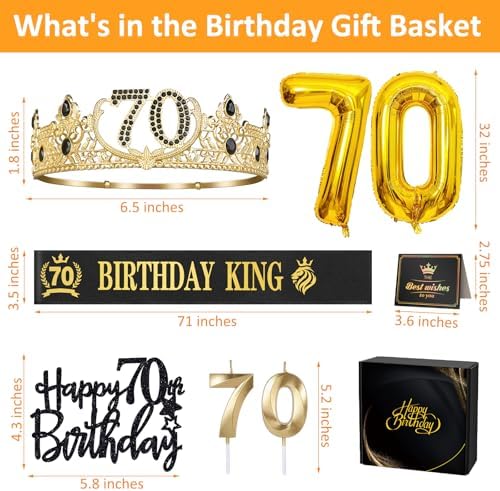 70th Birthday Party Decor for Men Pack