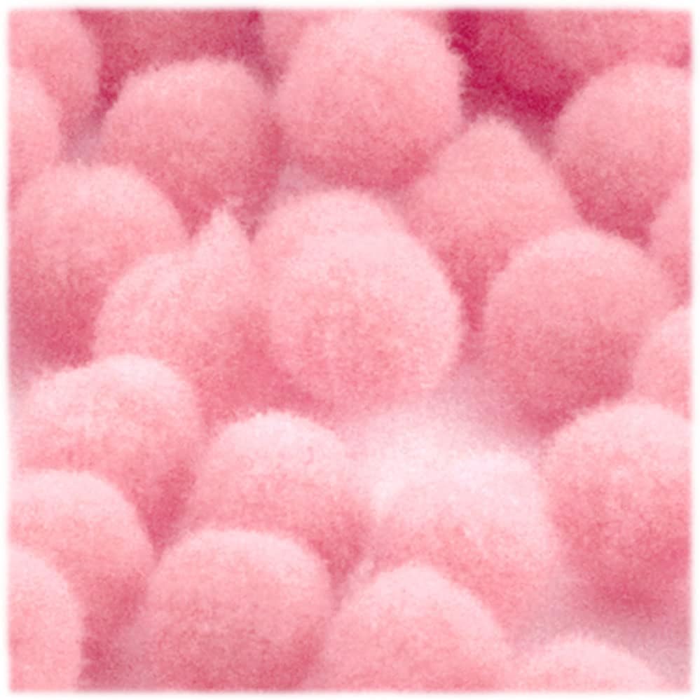 The Crafts Outlet 50-Piece Pink Pom Poms Acrylic 25mm Round