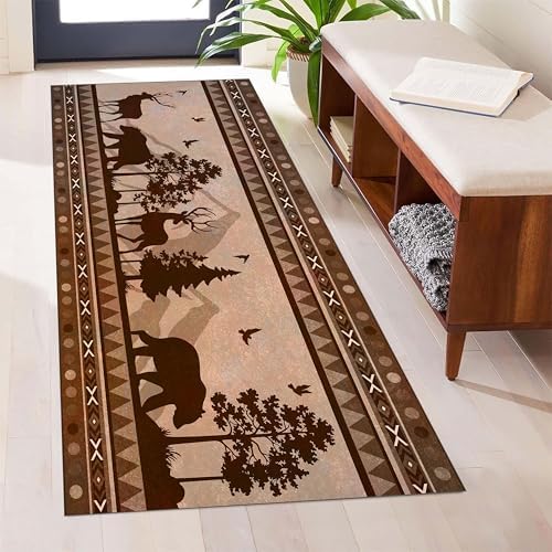 Rugroom Bear Long Runner Rug 2x6ft Rustic