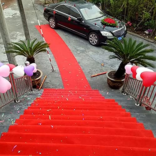 Red Aisle Runner for Wedding Decorations Carpet Roll Disposable Rug for Indoor Outdoor Events