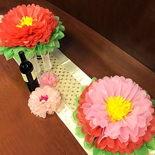 Wrapables Tissue Flower Pom Poms Set of 3 White