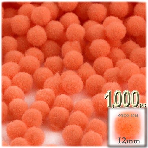 The Crafts Outlet 1000 Piece Red Pom Poms 12mm