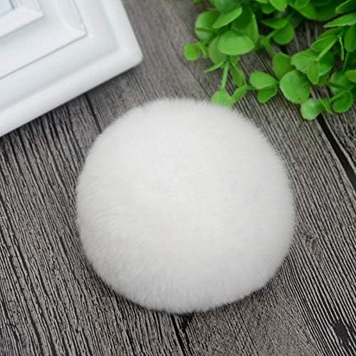 Chris W 12pcs White Artificial Rabbit Fur Pom Poms Ball