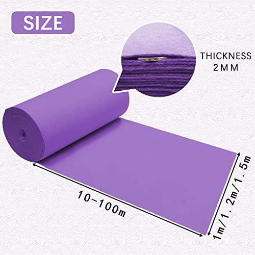 Purple Carpet Aisle Runner Rug 30m 2mm Thick Wedding Party Decor